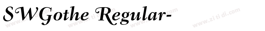 SWGothe Regular字体转换